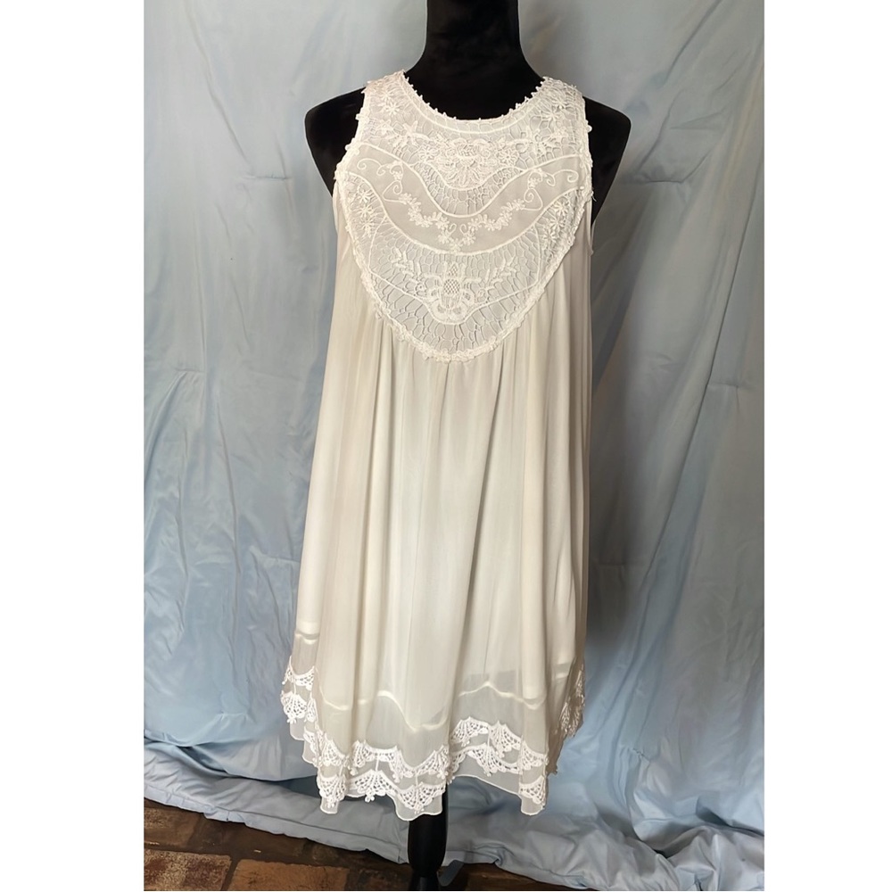 White lace altered state cottage core gown